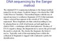 DNA sequencing by the Sanger method The standard DN