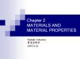 Chapter 2 MATERIALS AND MATERIAL PROPERTIES Natalia Yakunin
