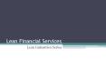 Lean Financial Services Lean Industries Series Topics Wha