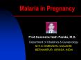 Malaria in Pregnancy Department of Obstetrics & Gynaecolog