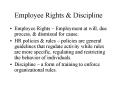 Employee Rights & Discipline Employee Rights   Employment a