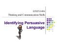 GXEX1406 Thinking and Communication Skills Identifyin