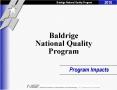 Baldrige National Quality Program Baldrige National Qualit