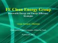 FE Clean Energy Group Renewable Energy and Energy Efficienc