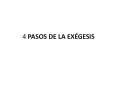 4 PASOS DE LA EX GESIS  Qu  es ex gesis? Ex gesis viene d