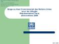 Stage au Haut Commissariat des Nations Unies pour les r fug