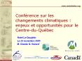 Conf rence sur les changements climatiques : enjeux e