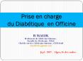 Prise en charge du Diab tique en Officine R MALEK Professeu