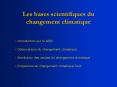 Les bases scientifiques du changement climatique 