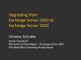 Upgrading from Exchange Server 2003 to Exchange Server 201