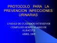 protocolo para la prevencion infecciones urinarias unidad d