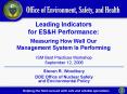 Leading Indicators for ES&H Performance: Measuring How Wel