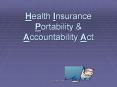 Health Insurance Portability & Accountability Act What 
