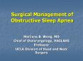 Surgical Management of Obstructive Sleep Apnea Marilene B