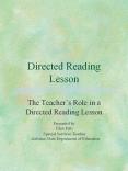 Directed Reading Lesson The Teacher s Role in a Directe