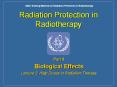 Radiation Protection in Radiotherapy Part 3 Biologica