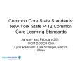 Common Core State Standards: New York State P-12 Common Cor