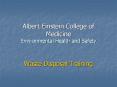 Albert Einstein College of Medicine Environmental Health an