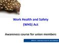 Work Health and Safety (WHS) Act Awareness course for unio