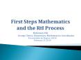 First Steps in Mathematics Component Parts of First Steps i