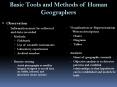 Basic Tools and Methods of Human Geographers Observatio