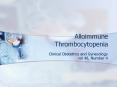 Alloimmune Thrombocytopenia Clinical Obstetrics an