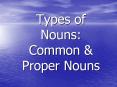 Types of Nouns: Common & Proper Nouns Common Nouns Commo