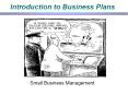 Small Business Management Why Prepare a Business Plan