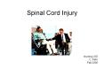 Spinal Cord Injury Nursing 335 C. Fehr Fall 2005 SCI Fact