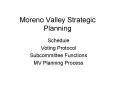 Moreno Valley Strategic Planning Schedule Voting Protoco