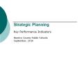 Strategic Planning Key Performance Indicators Henrico Count