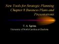 New Tools for Strategic Planning Chapter 8 Business Plan