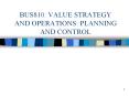 BUS810: VALUE STRATEGY AND OPERATIONS: PLANNING AND CONTRO
