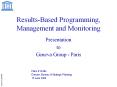 Results-Based Programming, Management and Monitorin
