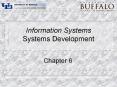 Information Systems Systems Development Chapter 6 * * * * 