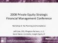 2008 Private Equity Strategic Financial Managemen