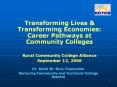 Transforming Lives & Transforming Economies: Career Pathway