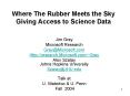 Where The Rubber Meets the Sky Giving Access to Science Dat