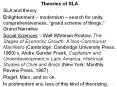 Theories of SLA SLA and theory Enlightenment   modernism 