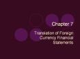Chapter 7 Translation of Foreign Currency Financia