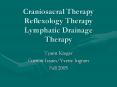Craniosacral Therapy Reflexology Therapy Lymphatic Drainag