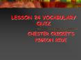 LESSON 24 VOCABULARY QUIZ CHESTER CRICKET S PIGEON RID