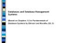 Databases and Database Management Systems (Based on Chapter