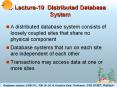 Lecture-10 Distributed Database System A distribute