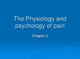 The Physiology and psychology of pain Chapter 2 Pain Of al