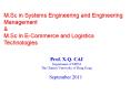 M.Sc in Systems Engineering and Engineering Management 