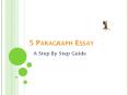 5 PARAGRAPH ESSAY A Step By Step Guide 5 PARAGRAPH