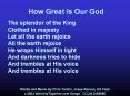 How Great Is Our God How great is our God Sing with me Ho