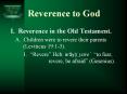 Reverence to God I. Reverence in the Old Testament. A