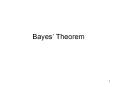 Bayes  Theorem Bayes  Theorem Let s consider an example. Sa